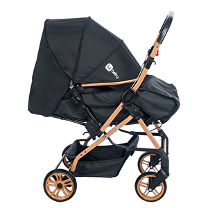 Energy Siyah Antrasit Çift Yönlü Bebek Arabası