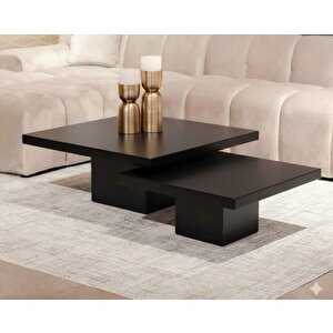 Most Marmoris Siyah %100 Mdf Orta Sehpa Set (evi̇ni̇ze Tesli̇m)