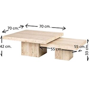 Most Marmoris Siyah %100 Mdf Orta Sehpa Set (evi̇ni̇ze Tesli̇m)