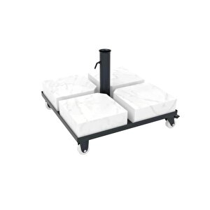 Mykonos Alümi̇nyum Gövdeli̇ Bahçe Şemsi̇yesi̇ (antrasi̇t) Ayak Dahi̇l