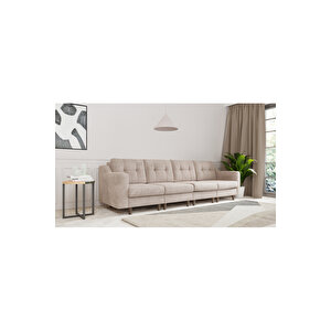 Robin Modüler Dörtlü Koltuk - Kadife - Krem