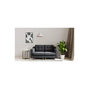 Robin Modüler Ikili Koltuk - Kadife - Gri