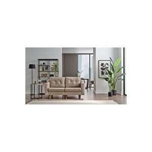 Robin Modüler Ikili Koltuk - Kadife - Krem