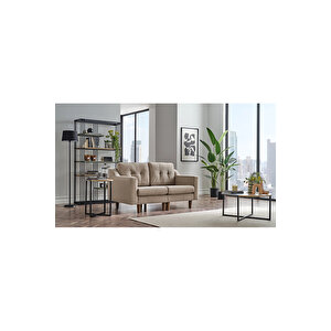 Robin Modüler Ikili Koltuk - Kadife - Krem