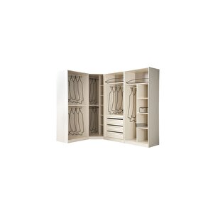 Lucca 7 Kapılı Aynalı Köşe Yatak Odası Takımı