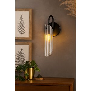 Roma Cam Aplik, Antik Bronz, Siyah Siyah