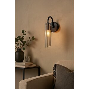 Roma Cam Aplik, Antik Bronz, Siyah Siyah