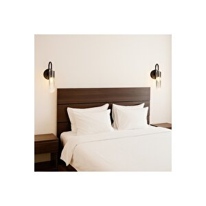 Roma Cam Aplik, Antik Bronz, Siyah Siyah