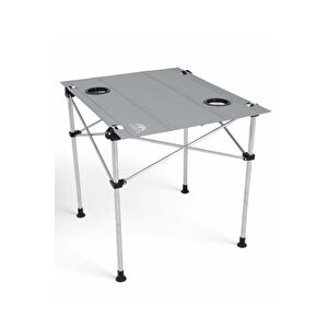 Bardaklıklı Katlanabilir Kumaş Kamp Ve Piknik Masası Alüminyum Xl Model ,73 X 53 X 58 Cm
