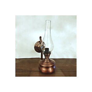 Bakır Eskitme Gaz Lambası Aplik Aydınlatma