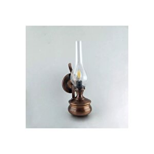 Bakır Eskitme Gaz Lambası Aplik Aydınlatma