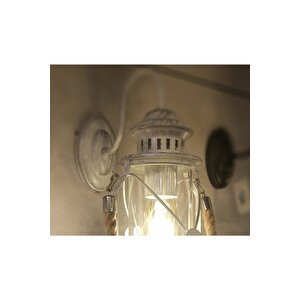 Beyaz Antika Halat Desenli Aplik