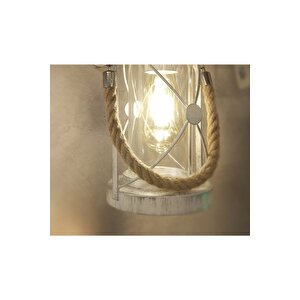 Beyaz Antika Halat Desenli Aplik