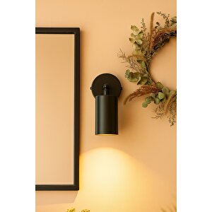 Siyah Gu10 Tekli Spot Aydınlatma Aplik (ampül Dahi̇l)