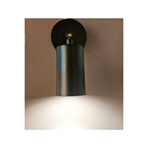 Siyah Gu10 Tekli Spot Aydınlatma Aplik (ampül Dahi̇l)