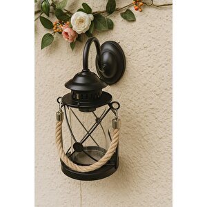 Halatlı Gemici Aplik Siyah