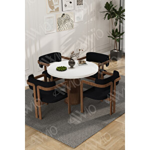 Carmen Serisi Bohem Ayak 4'lü Tokyo Metal Demonte Sandalye Masa Sandalye Takımı