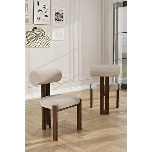 Alessa Pufi Demonte Metal Mutfak Sandalyesi Yemek Odası Sandalyesi Makyaj Sandalyesi Krem