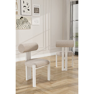 Pofi̇ Sandalye Metal Mutfak Sandalyesi Yemek Odası Sandalyesi Makyaj Sandalyesi Cafe Proje Beyaz