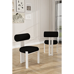 Pufi Demonte Metal Mutfak Sandalyesi Yemek Odası Sandalyesi Makyaj Sandalyesi Beyaz