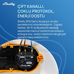 2pm Gen4 Enerji Ölçümlü 2 Kanallı Akıllı Röle