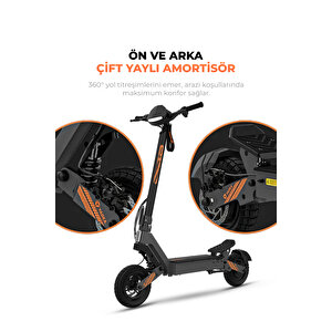 Yadea-g10 Elektrikli Scooter 800w-1200w Güç – 50km Menzil, Dokunmatik Ekran, Çift Süspansiyon