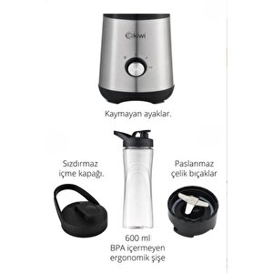 Ksb 2240 Standlı Paslanmaz Çelik Blender - Moothie Blender 600 Ml Bardaklı