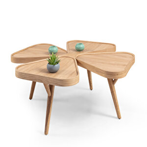 İnci Orta Sehpa Meşe Meşe