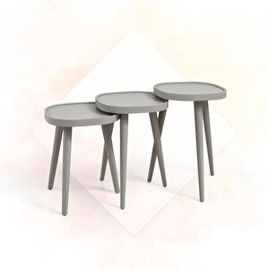 Polen Kare Üçlü Zigon Sehpa