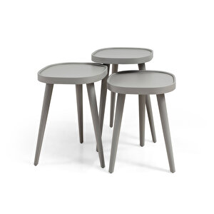 Polen Kare Üçlü Zigon Sehpa