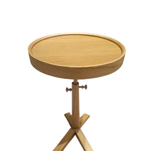 Lizbon C Sehpa Yuvarlak Meşe