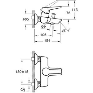 A42444 Solid S Banyo Bataryası, Krom