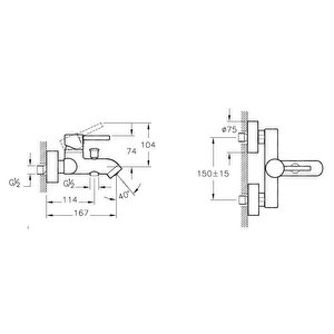 A41994 Minimax S A41994 Banyo Bataryası, Krom