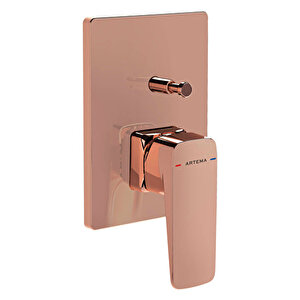 A4275229 Root Square Ankastre Banyo Bataryası, Soft Bakır