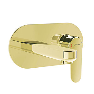 A4272174 Root Round Ankastre Lavabo Bataryası, Soft Altın