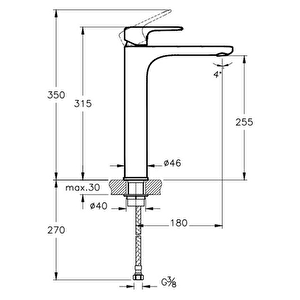 A42707 Root Round Çanak Lavabo Bataryası, Krom