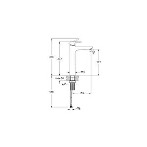 A43010enr Flow Soft Yüksek Lavabo Bataryası, Krom