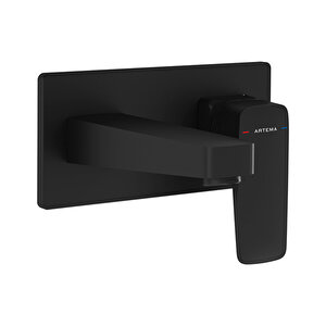 A4273836 Root Square Ankastre Lavabo Bataryası, Mat Siyah