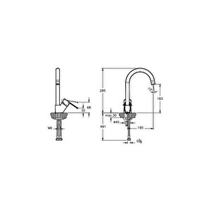 A42871 Nora S Mutfak Bataryası, Krom