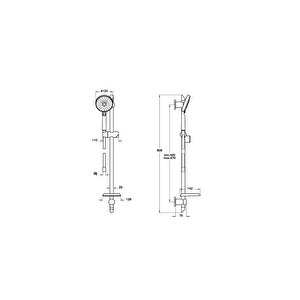 A45691 Master Slot 3f Sürgülü El Duşu Takımı, Krom