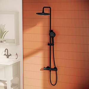 Artema A4720536 Aquaheat Bliss 240 2f Termostatik Duş Sistemi, Mat Siyah