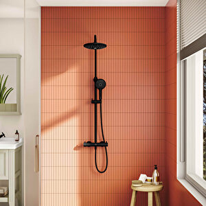 Artema A4720536 Aquaheat Bliss 240 2f Termostatik Duş Sistemi, Mat Siyah