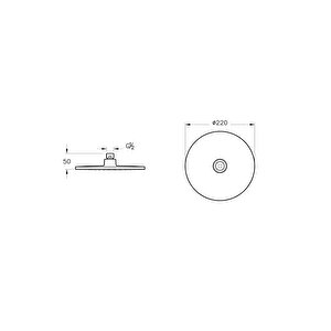 A45708sta Rain L Duş Başlığı, Krom