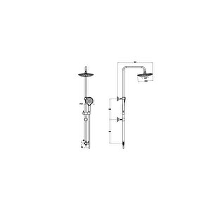 A45788 Bliss Round Duş Seti, Krom