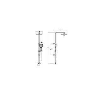 A4578934 Bliss Square Duş Sistemi, Fırçalı Nikel