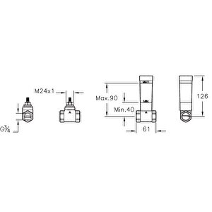 A41442 Sıva Altı Ankastre Stop Valf