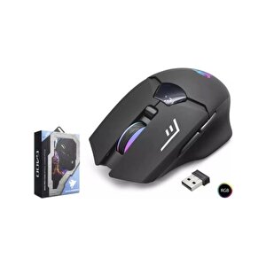 G400 Gaming Bluetooth Kablosuz Mouse Type-c Şarjlı + Led Ekran 1600dpi Rgb Oyuncu Sessiz Mouse Siyah