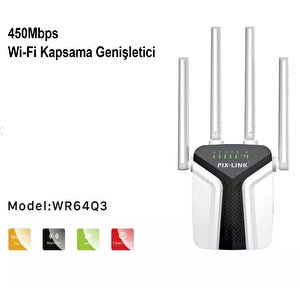 Pix-link Lv-wr64q3 Wifi Repeater + Router + Ap 450 Mbps Siyah / Beyaz