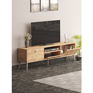 Beyza Ahşap Ayaklı 180 Cm Atlantik Çam Tv Sehbası