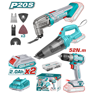 Avantaj Set - Akülü Darbesi̇z Matkap & Çok Amaçli Kesi̇ci̇ & El Süpürgesi̇ Tosli240685e